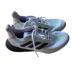 adidas 4DFWD Pulse Running Shoes Core Black Cloud White Yellow Green 10 1/2